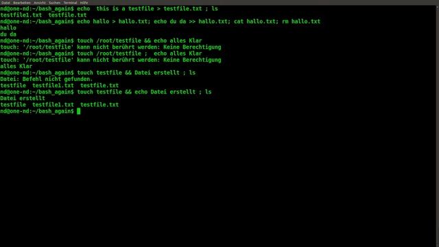 Bash Basics - Verkettung von Befehlen смотреть онлайн