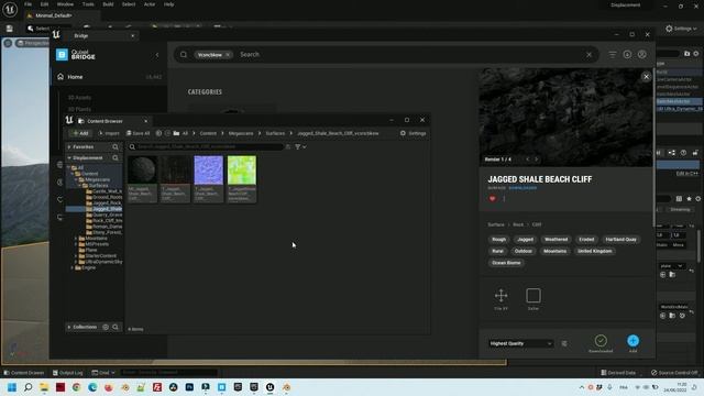 Using Quixel Megascans Displacement Textures in Unreal Engine 5 the Easiest Way to Add a height map смотреть онлайн