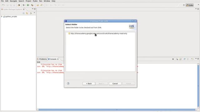 setting up Khan Academy SVN in Eclipse Helios 3.6.1 смотреть онлайн