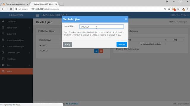 PREVIEW AIO MOODLE CBT 3 5 TAHUN 2018 смотреть онлайн