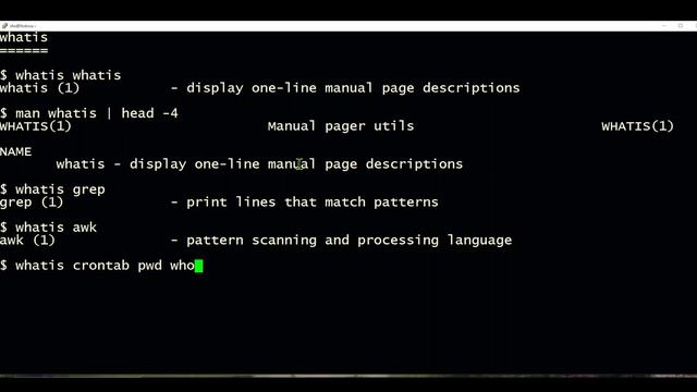 How to use the whatis command смотреть онлайн