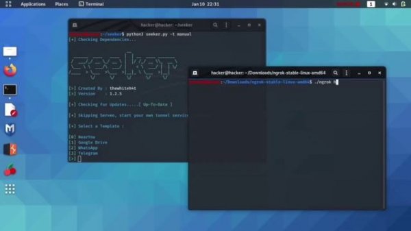 Cara menggunakan seeker kali linux