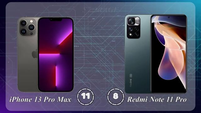 iPhone 13 Pro Max VS Xiaomi Redmi Note 11 Pro смотреть онлайн