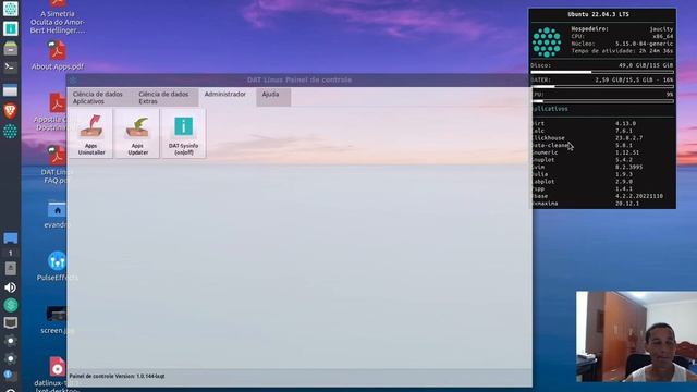 DAT Linux 1.0 - sistema com foco em banco de dados - visão geral do sistema смотреть онлайн