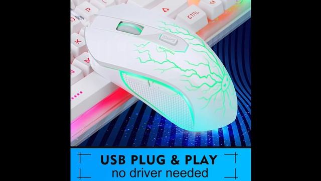 Gaming Keyboard and Mouse Combo, K1 RGB LED Backlit Keyboard with 104 Key for PC/LaptopWhite #viral смотреть онлайн