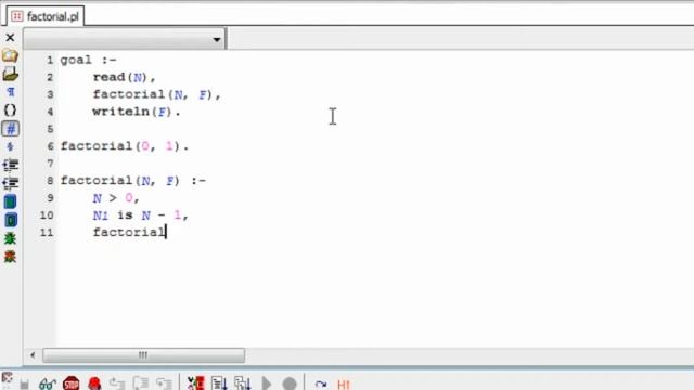 SWI Prolog 01 - Recursive Factorial Predicate