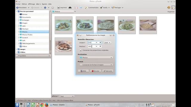 Traitement par lot, Gthumb смотреть онлайн