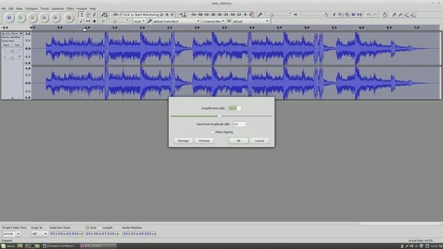 How to increase ↑ / decrease ↓ volume of audio track in Linux (using Audacity) смотреть онлайн