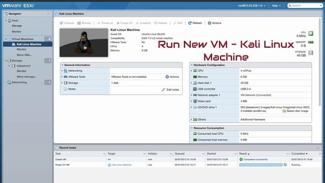 Install Kali Linux on VMware Esxi 7 смотреть онлайн
