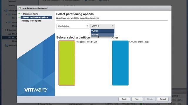 How to locate and add a 2nd hard disk datastore in Vmware ESXi 6.5 смотреть онлайн