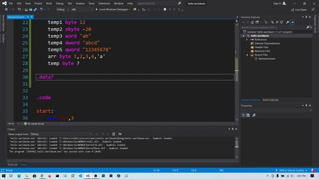 Masm32 Tutorial - 06 Variables and Data Types смотреть онлайн