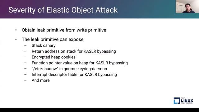 Bypassing Many Kernel Protections Using Elastic Objects - Yueqi Chen & Zhepeng Lin, Ph.D. Students смотреть онлайн
