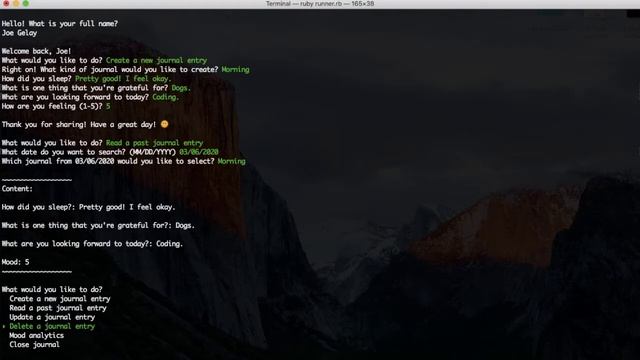 CLI Journal App Overview смотреть онлайн