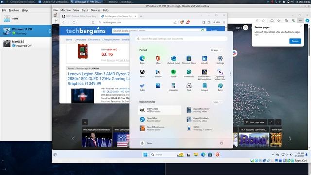 Dell 5400 Chromebook. I'm running windows 11 as a VM using Oracle VirtualBox through Linux Xubuntu смотреть онлайн