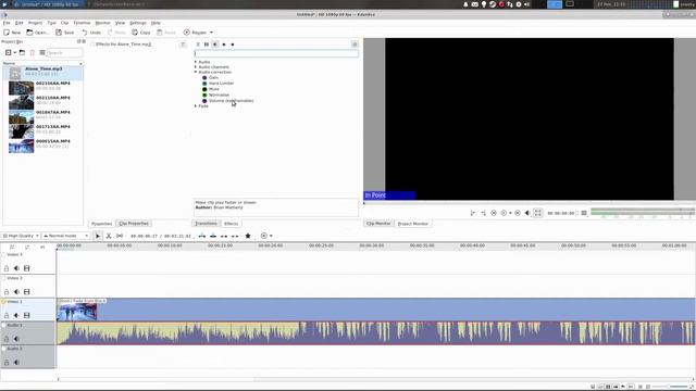 Kdenlive In Linux Pt 2.....Slow Down Video And Adding Audio.. смотреть онлайн