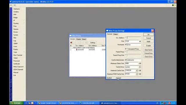 04 Web Proxy - WINBOX - Mikrotik RouterOS