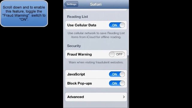IOS 6 HOW TO ENABLE FRAUD WARNING IN SAFARI IPHONE IPOD TOUCH) смотреть онлайн
