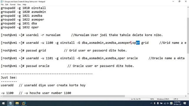 YUM Packages Install, Groups and Users Create & Setup Selinux for Oracle ASM & Database 19c-Part-5 смотреть онлайн