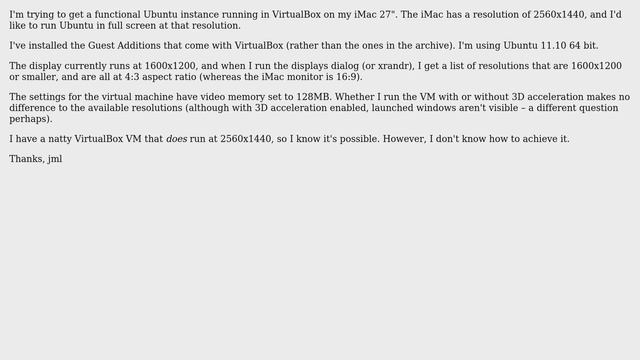 Ubuntu: How do I get 2560x1440 resolution within VirtualBox on a Mac? (2 Solutions!!) смотреть онлайн