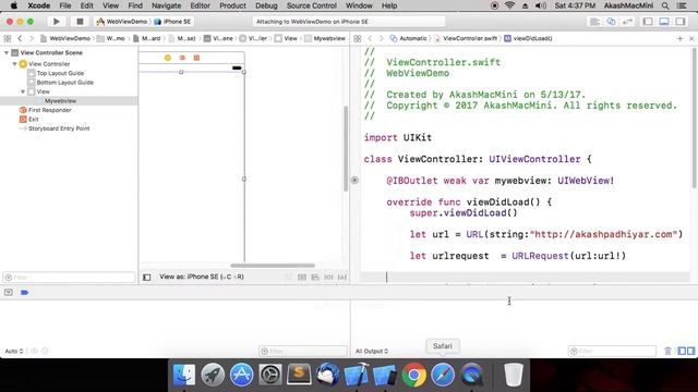 Webview Control Demo iOS Swift 3 смотреть онлайн