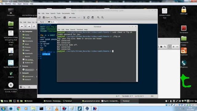 FTP File Transfer In Bash On Linux смотреть онлайн