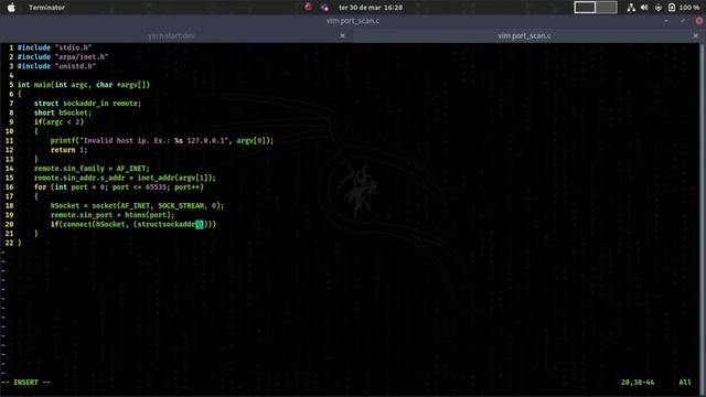 Criando um scan de portas TCP com a linguagem C смотреть онлайн