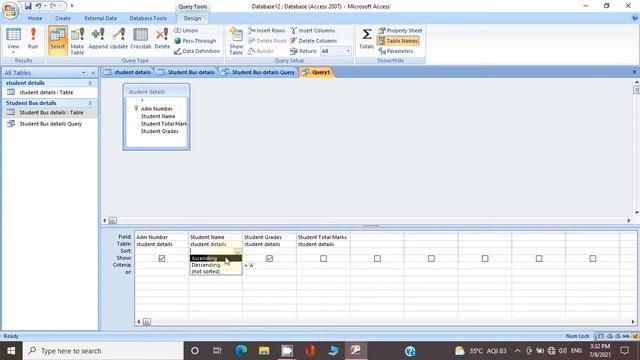 Query in MS Access/Query Design & Query Wizard/MS Access in Tamil смотреть онлайн