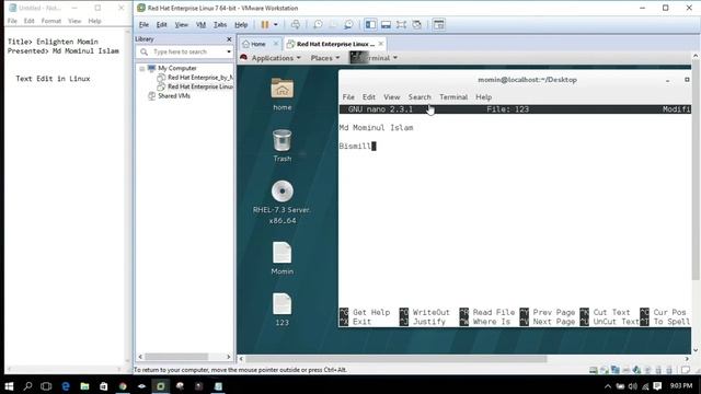 Text Editor method in Linux Bangla || Red Hat Enterprise Linux 7.3 Part-17 смотреть онлайн