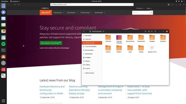 Ubuntu 19.10 New Light Theme Yaru смотреть онлайн
