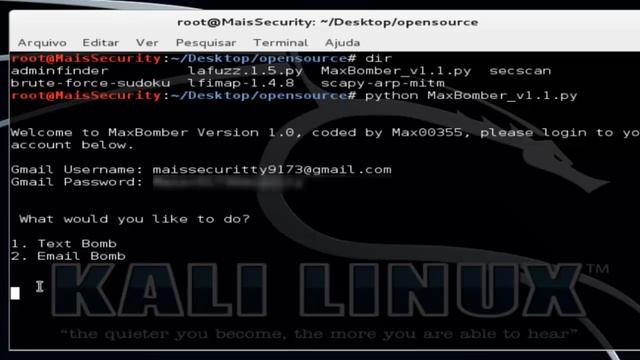 Email Bomba (Mail Bomb) Kali Linux e Windows - DoS Email смотреть онлайн