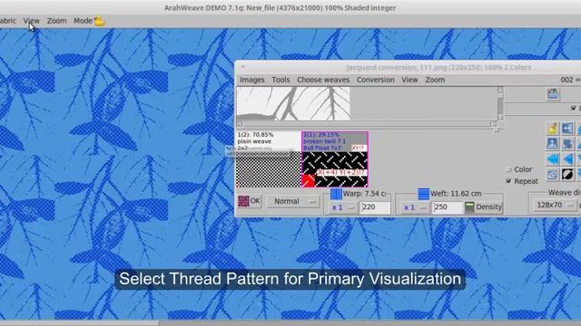Jacquard Weaving in Arahne Linux смотреть онлайн