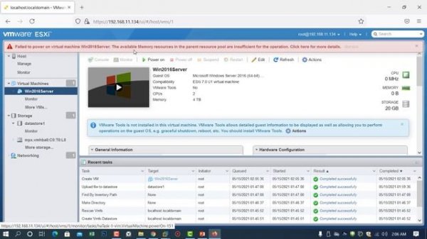Creating Virtual Machine in VMware vSphere ESXi 7.0 Hypervisor | Virtual Machine Snapshot