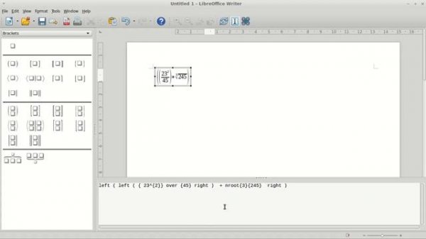 LibreOffice Math - (Complex) Equation Editor - Writer - Tutorial (Linux)