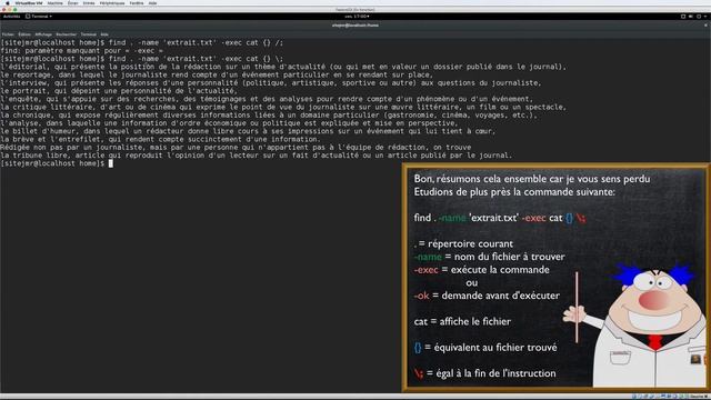 Linux - 04 - Recherche et manipulation fichier / file find смотреть онлайн