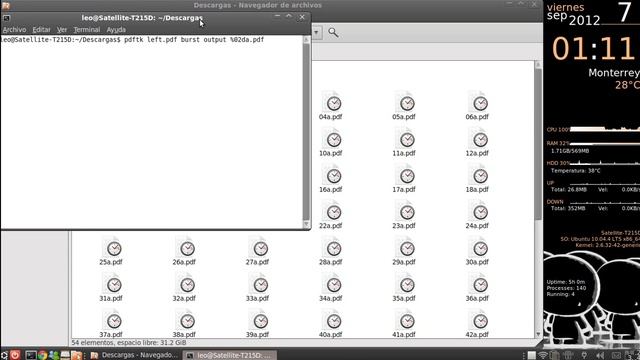 Split and merge PDF's pages with PDF-Shuffler and pdftk смотреть онлайн