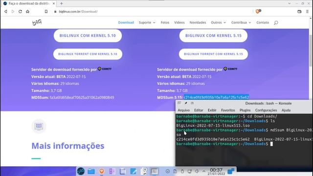 01 BigLinux - ISO, MD5Sum e Ventoy (Versão Linux) смотреть онлайн
