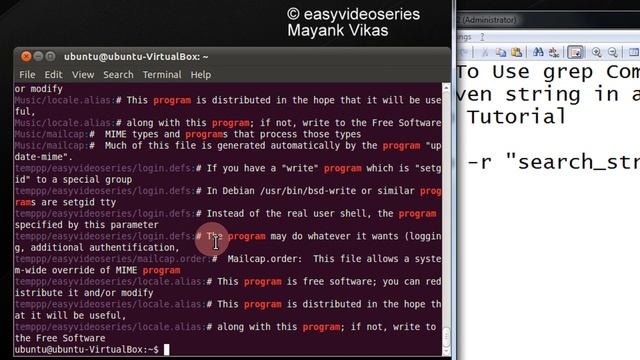 How To Use grep Command In Linux to Search for a given string in all files recursively - A Tutoria смотреть онлайн