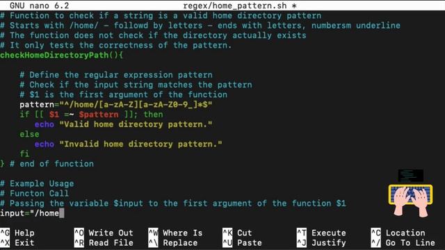 Linux shell script using regex to check if a given string follows the pattern of a home directory смотреть онлайн