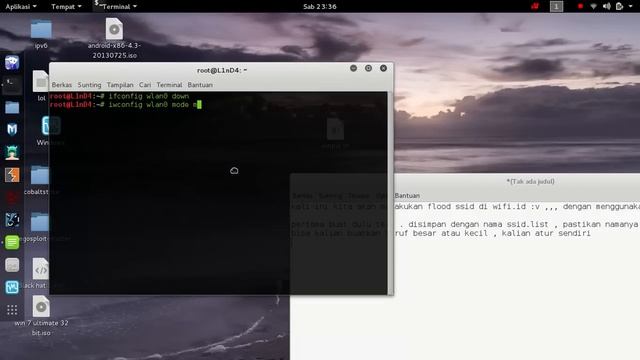 Trolling Wifi with Flood Ssid mdk3 , Kali linux 2.0 смотреть онлайн