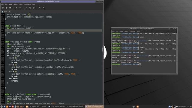 GTK GUI Paste Function Correction смотреть онлайн