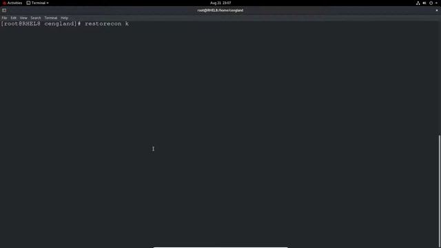 RHCSA RHEL 8 - Restore default file contexts смотреть онлайн