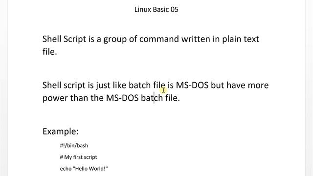 Linux Basic 05: Shell Script Introduction смотреть онлайн