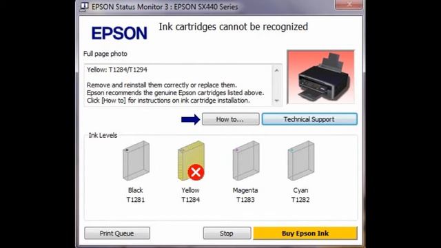 Epson T1295 1285 715 807 and older, low level of ink, empty common problem смотреть онлайн