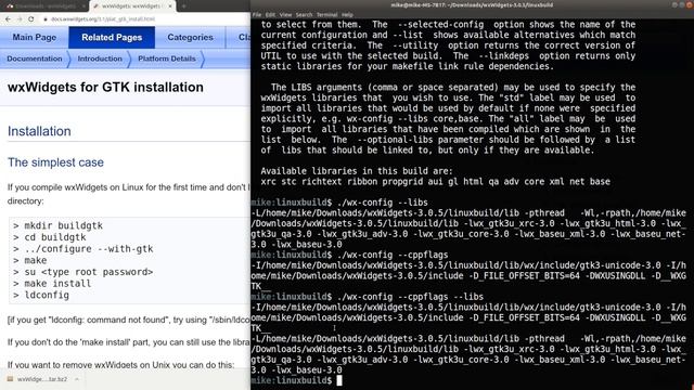 Installing wxWidgets stable 3.0.5 from source on Ubuntu Linux and hello world C++ app with wx-confi смотреть онлайн