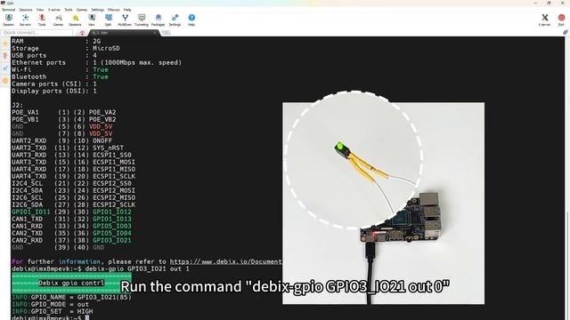 DEBIX SBC GPIO Tutorial: Outputs and Inputs смотреть онлайн