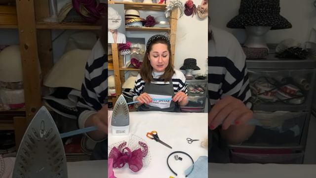 How to Make a Sinamay Bow Headband, create with kids. Tutorial with Elena Shvab Millinery, London смотреть онлайн