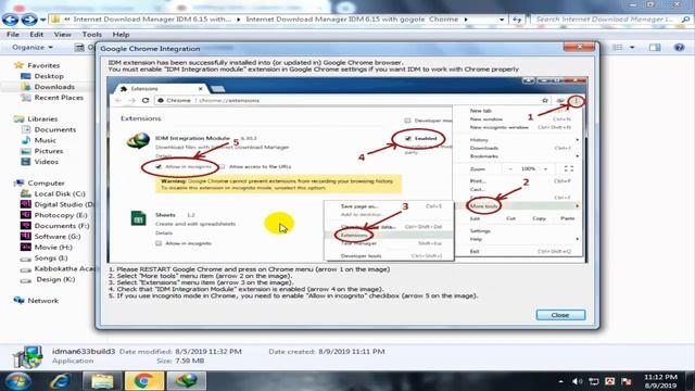 Internet Download Manager Not Working On Google Chrome Youtube Video 2019 смотреть онлайн