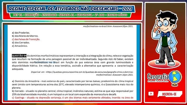 PET 01 - CORREÇÃO - ATIVIDADES - 1ª SEMANA - 2º ANO - GEOGRAFIA - 2021 смотреть онлайн