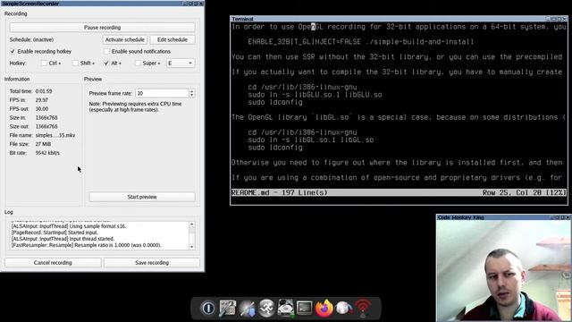 I built and ran Simple Screen Recorder under Tiny Core Linux смотреть онлайн