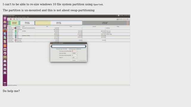 Ubuntu: Gparted - Can't resize win 10 partition? смотреть онлайн